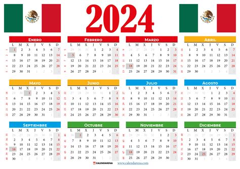 calendario cívico 2024 méxico